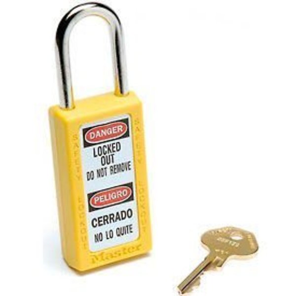 Master Lock Master Lock® Safety 411 Series Zenex„¢ Thermoplastic Padlock, Yellow, 411YLW 411YLW